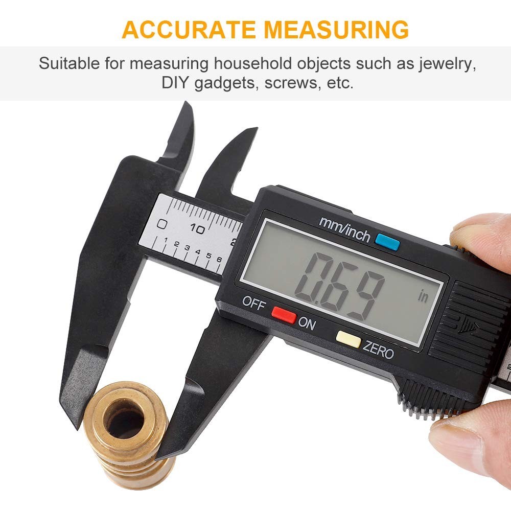 Durable 6-Inch Caliper with Inch & Millimeter Conversion for DIY Projects