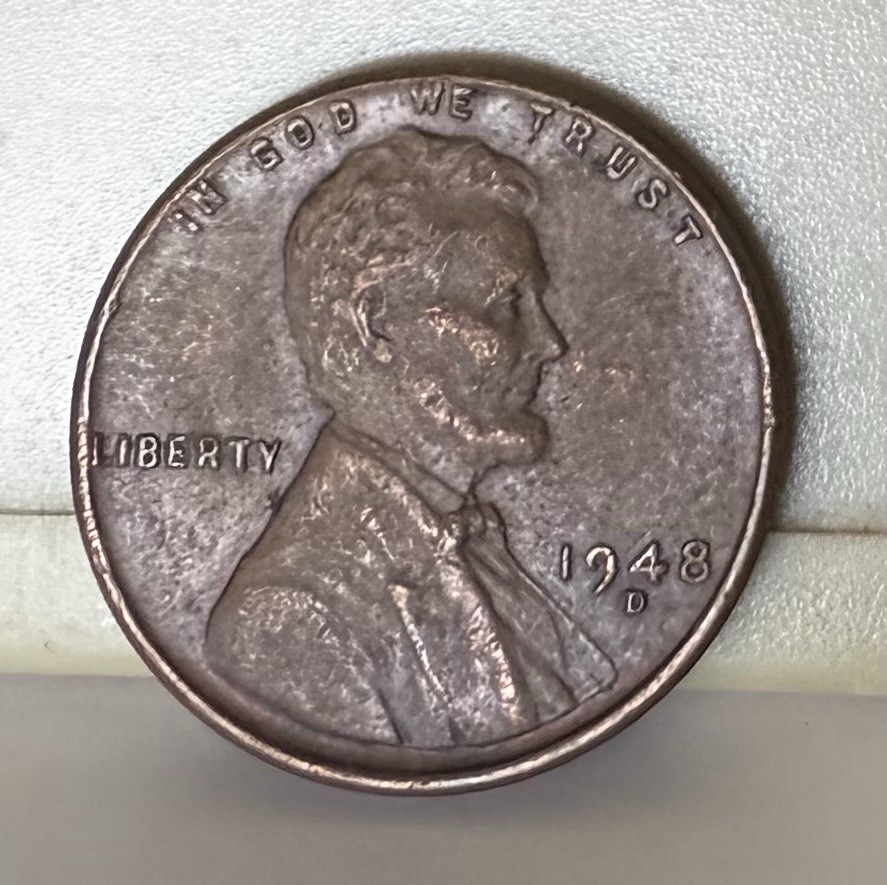 Rare 1948-D Lincoln Wheat Penny with Repunched Mintmark Error - L@@k