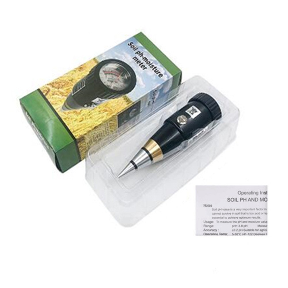 Professional pH Meter for Soil with Moisture Sensor and Metal Electrode