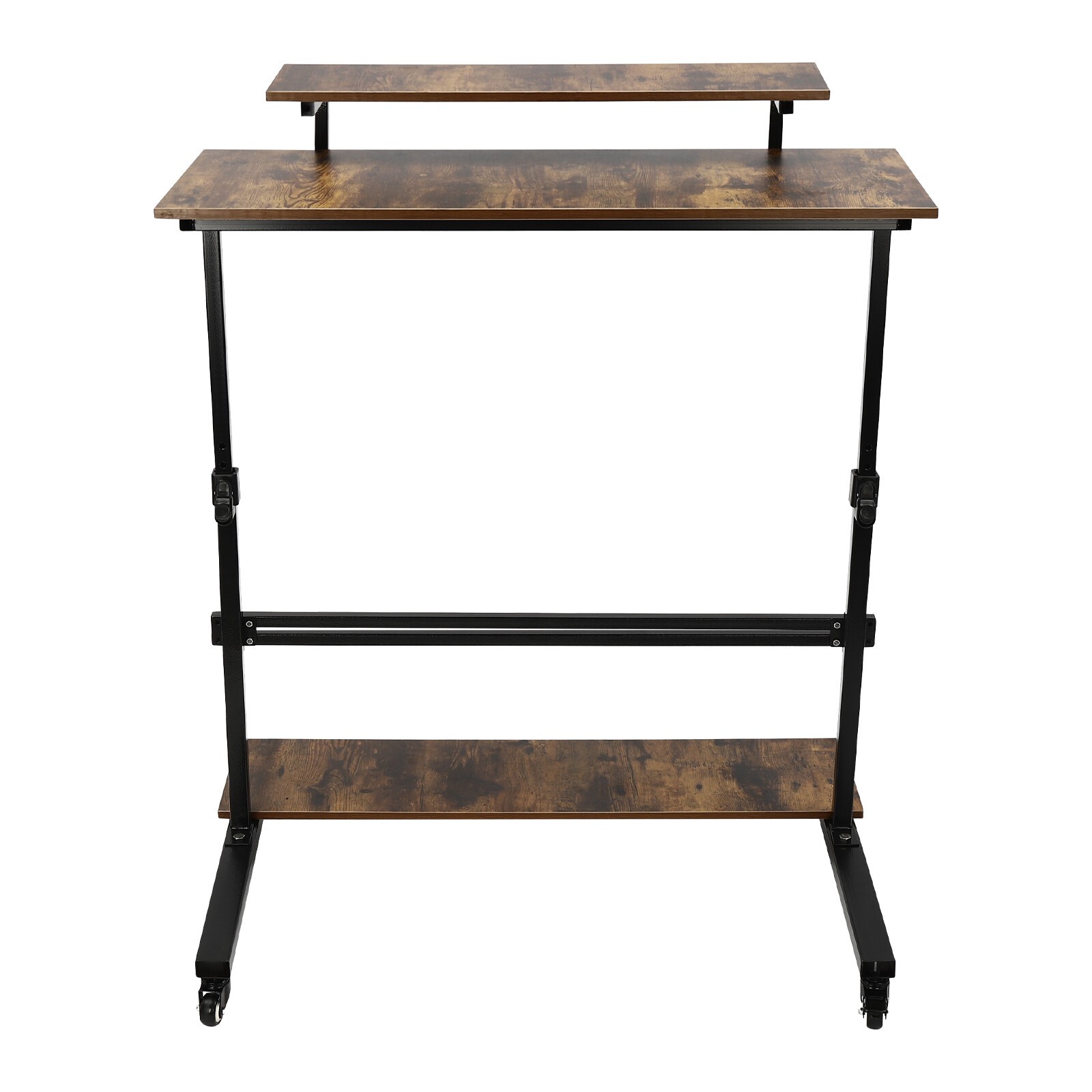 Height Adjustable Computer Laptop Desk Rolling Standing Table for Sofa Bedside