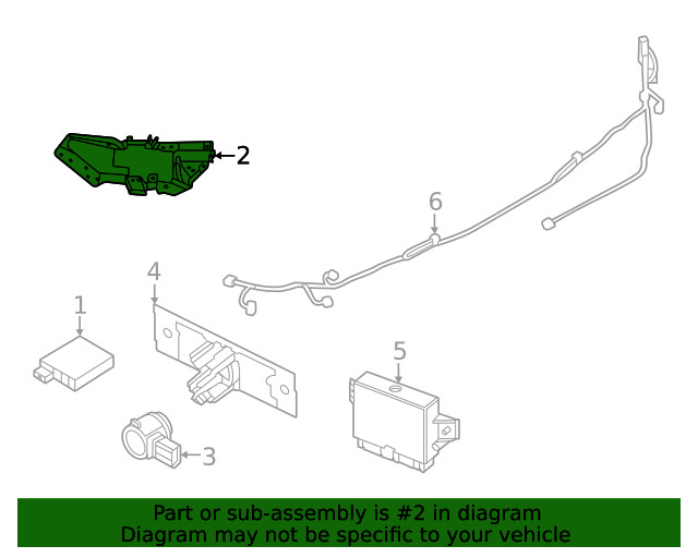 Genuine Nissan Blind Spot Detection System Warning Sensor Bracket 284H6-6RZ0B