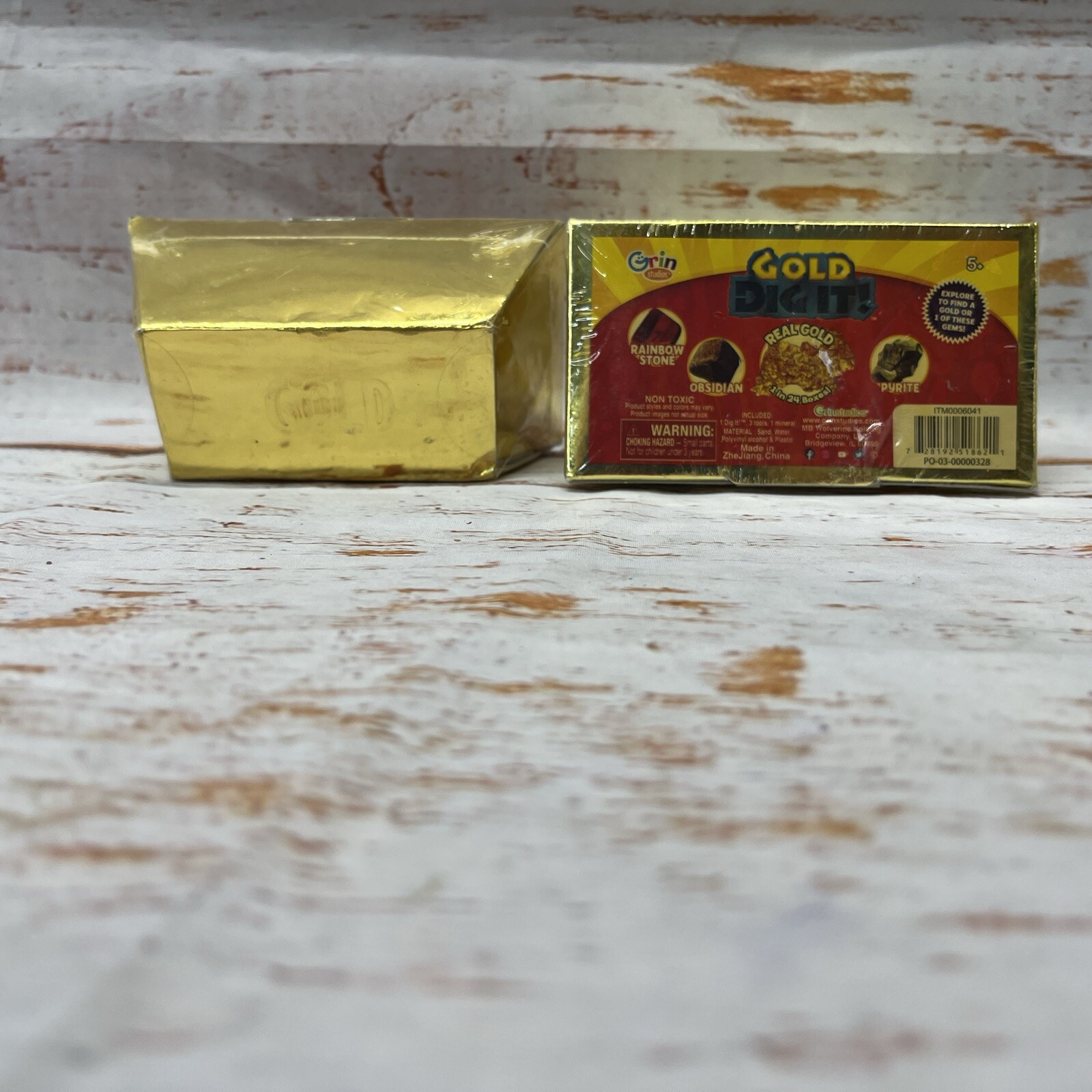 2 x Gold Dig It -Mystery Blind Box- Find Real Gold- 1 in 24 boxes chance NEW!