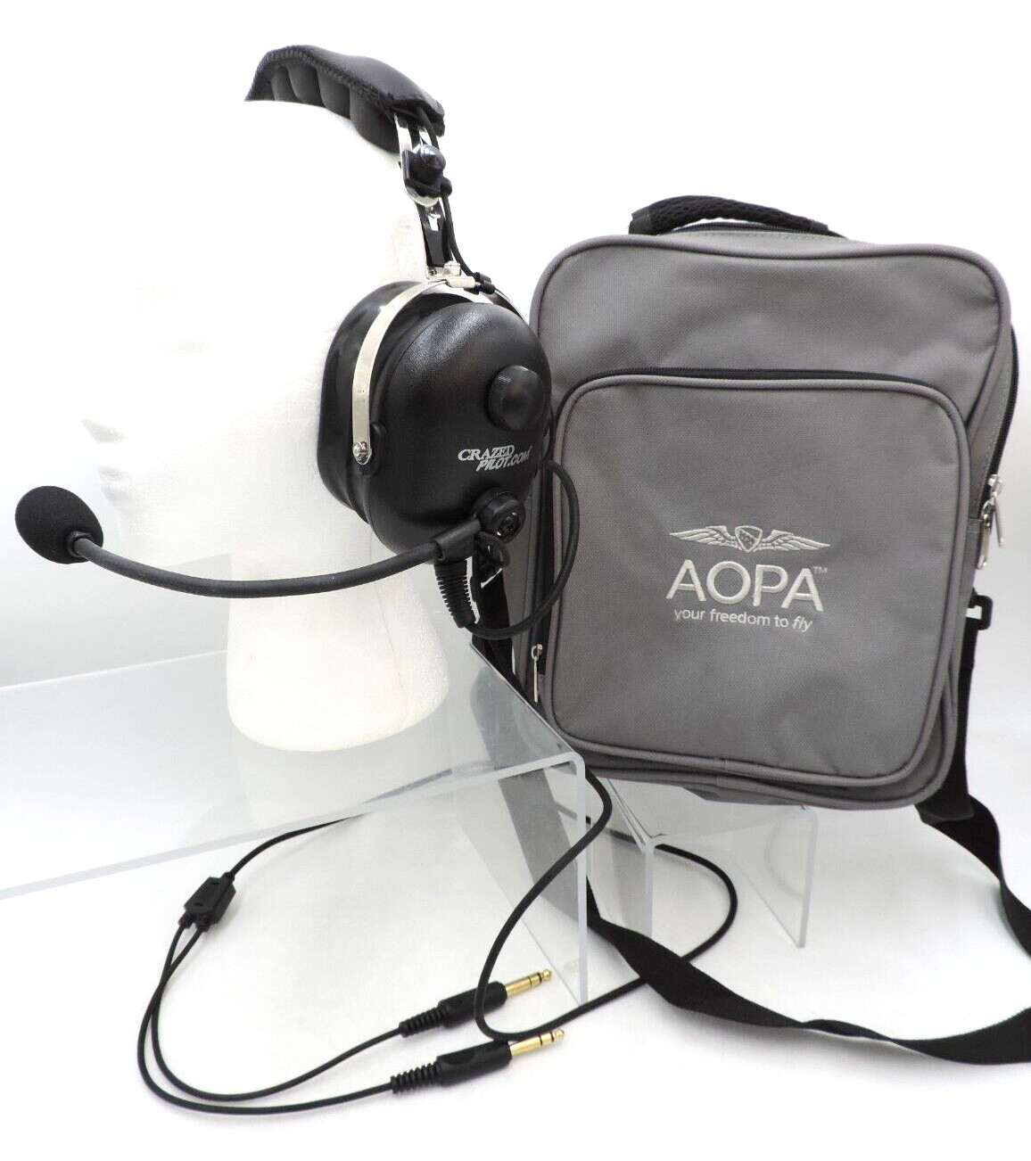 Crazed Pilot Black Flight Headset / Untested