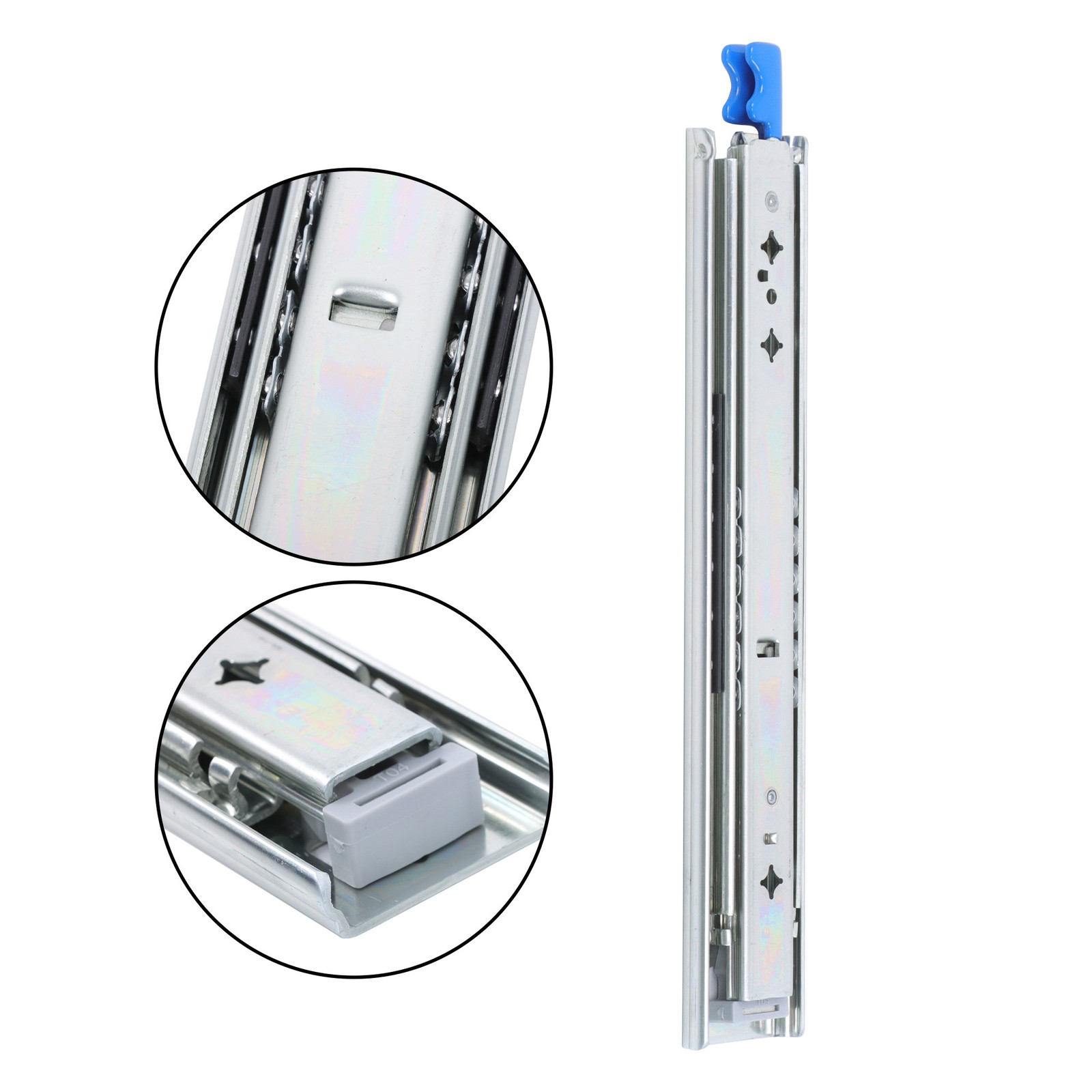 1 Pair Locking Drawer Slides 12 Inch Lock & Full Extension 250 lbs Load Capacity