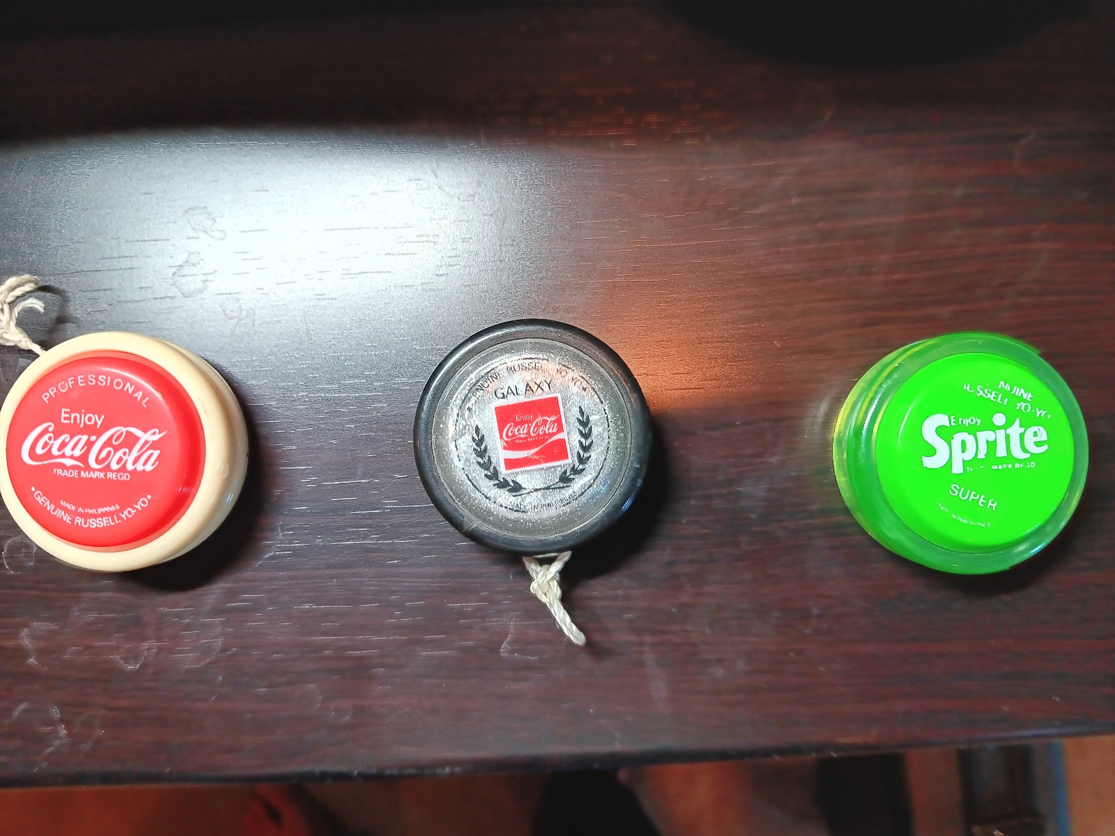 Yoyos vintage rare. 2 Cocacola, 1 Sprite.
