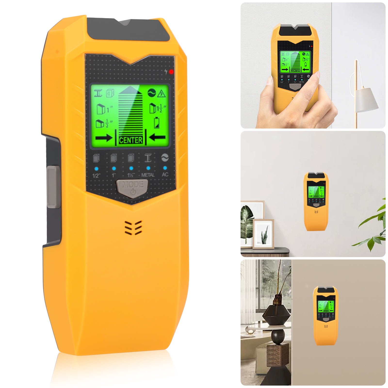 Stud Finder Wall Scanner Electronic Stud Sensor Metal Wood AC Wire LCD Detector