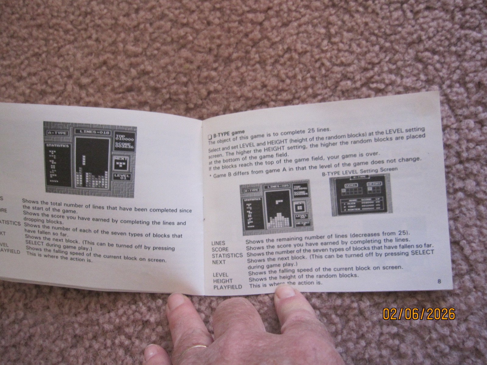 Tetris Instruction Booklet by Nintendo