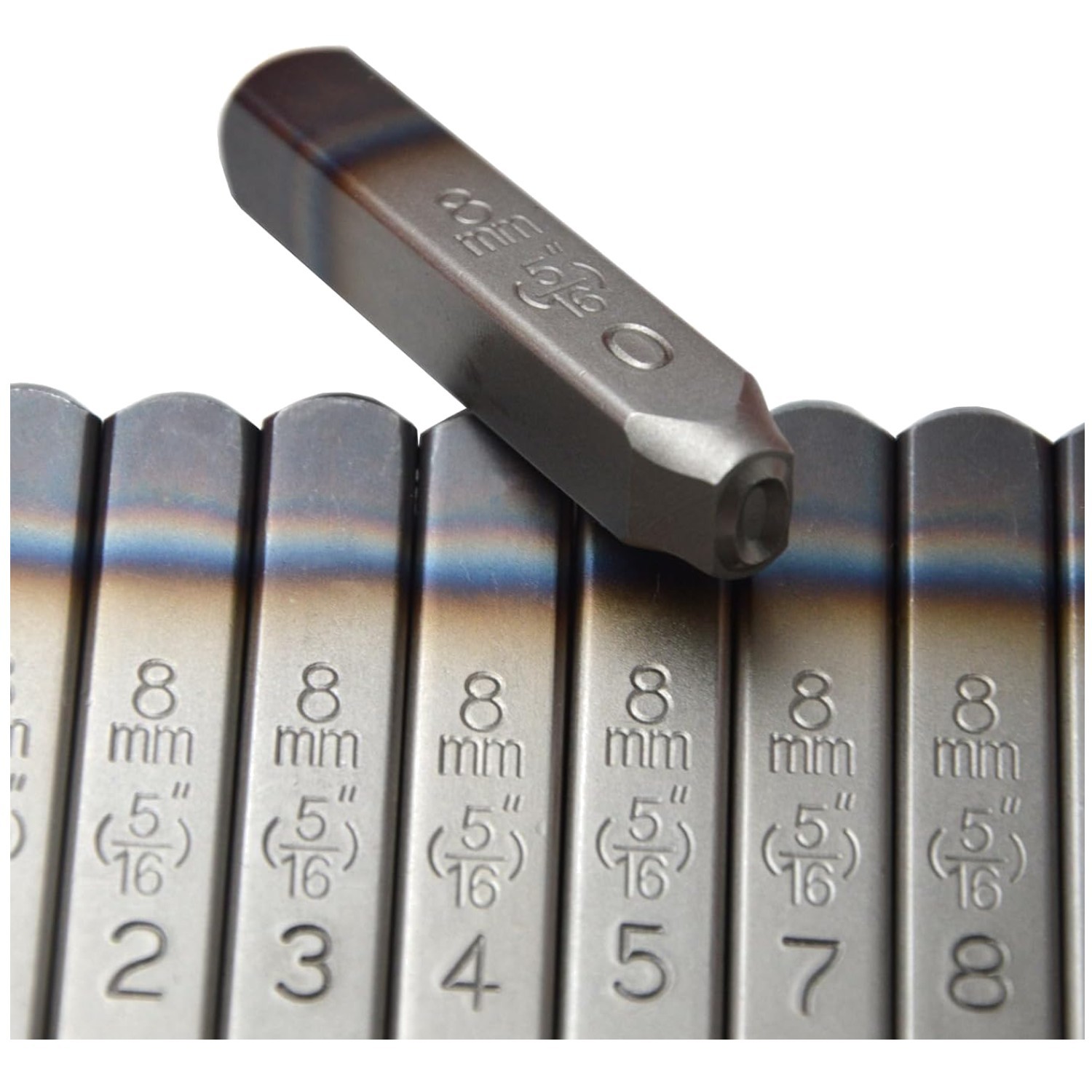 Heavy Duty Steel Stamp Set 5/16" Uppercase Numbers Kit