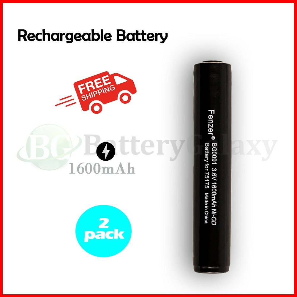 2X NEW HOT! Black Rechargeable Replacement Flashlight Battery Pack for MagLite