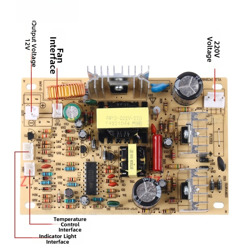 Water Dispenser DC12V Power Module with AC220V Input and Cooling Board Functions