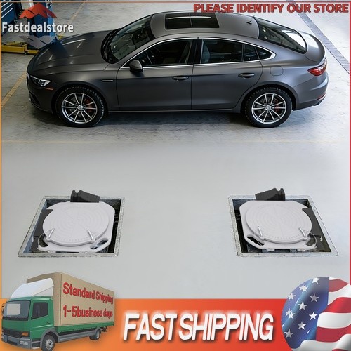 2pcs 3-Ton Front End Wheel Alignment Turntable Plate 360° Rotating Plate Table