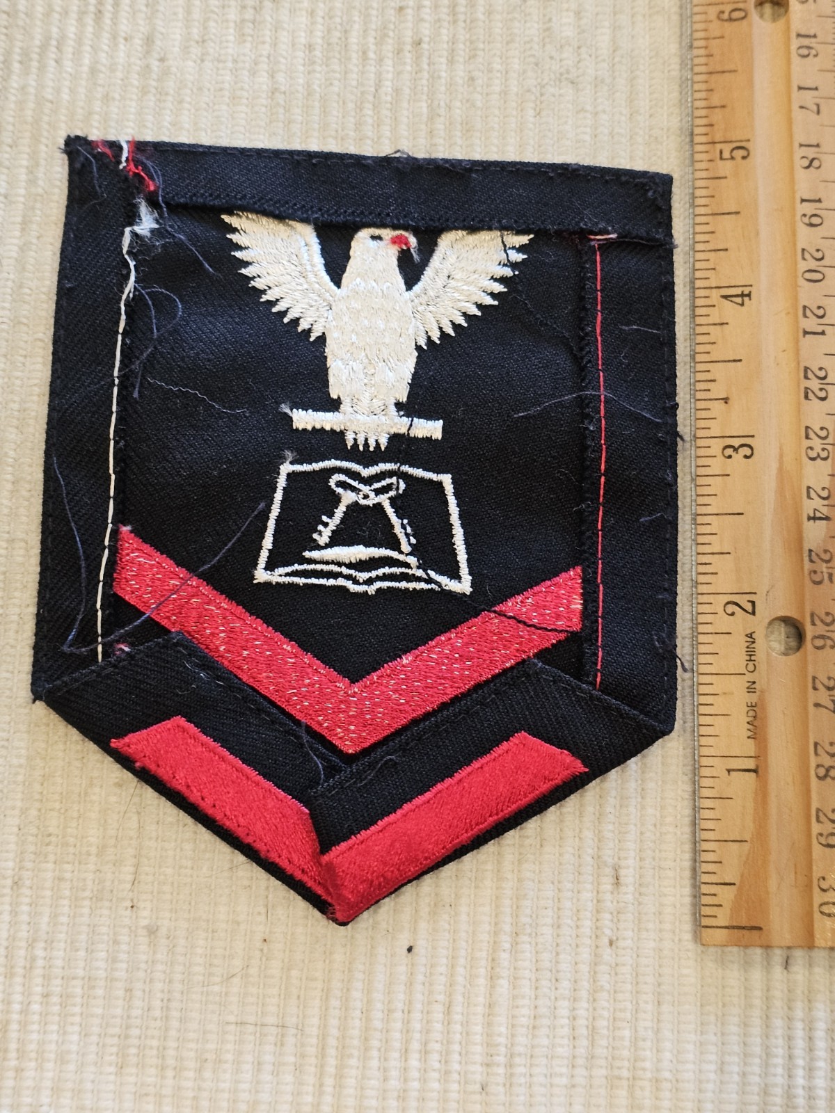 WWII USN Navy Mess Management 2nd Class Chevron Rate Patch L@@K!!! .
