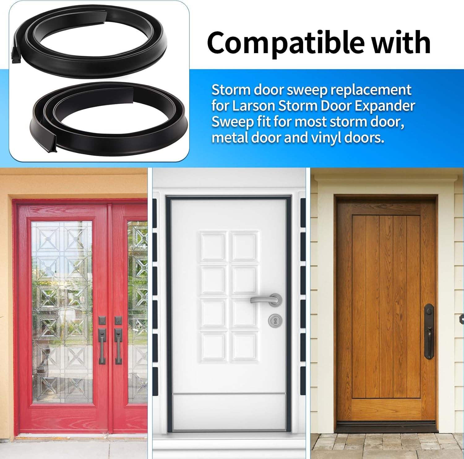 Storm Door Parts Sweep Replacement for Larson and Pella Storm Door Expander Swee