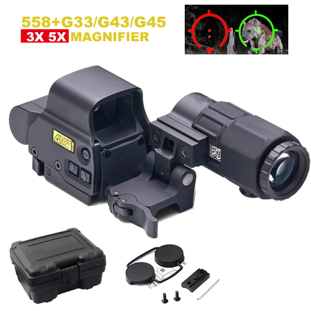 558+G43 Holographic Collimator Sight 558+G33/G45 Red Dot Optic Sight Tactical