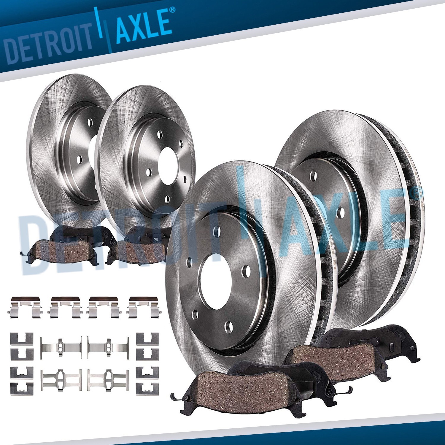 8pc Front & Rear Rotors Brake Pads Kit For 2003 2004 2005 2006 2007 Honda Accord