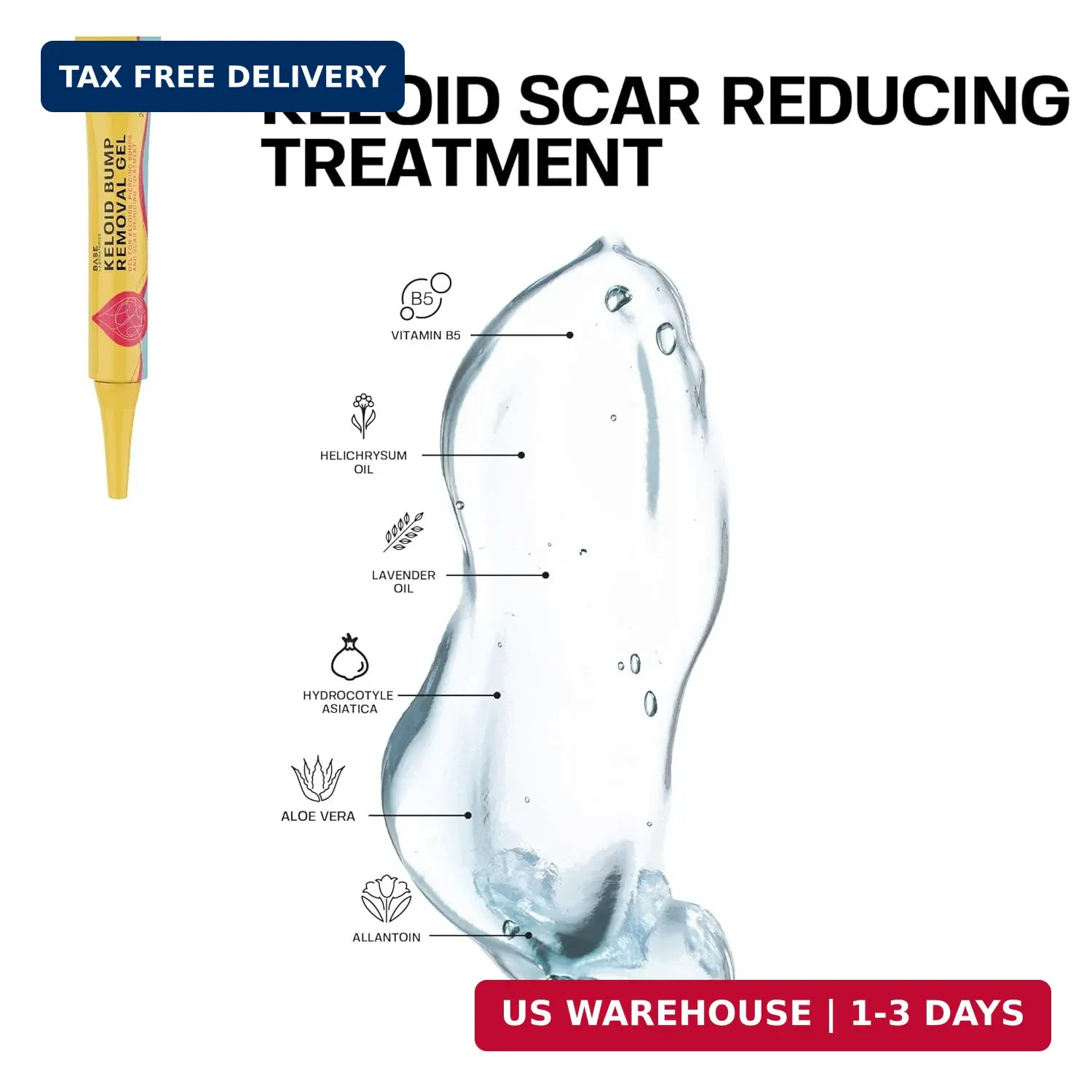 BASE LABORATORIES Piercing Bump Treatment & Keloid Remover Gel 2-Pack Set