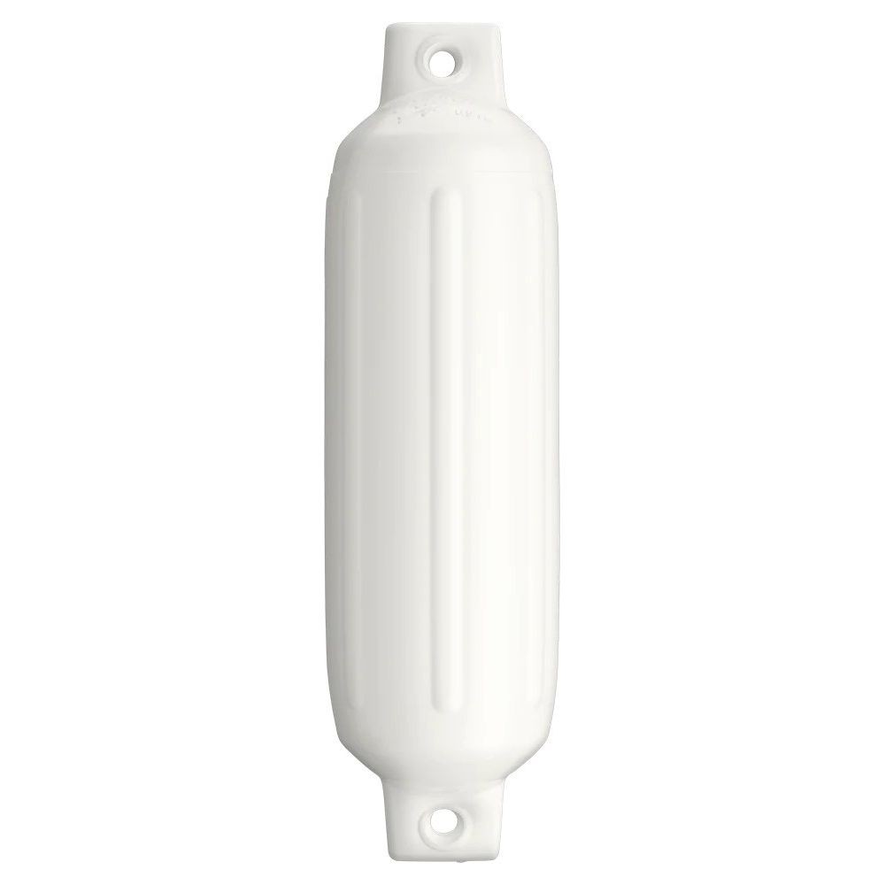 Polyform G-2 White Marine Ribbed Fender 4.5" Diam x 15.5" Tall 45-162-056