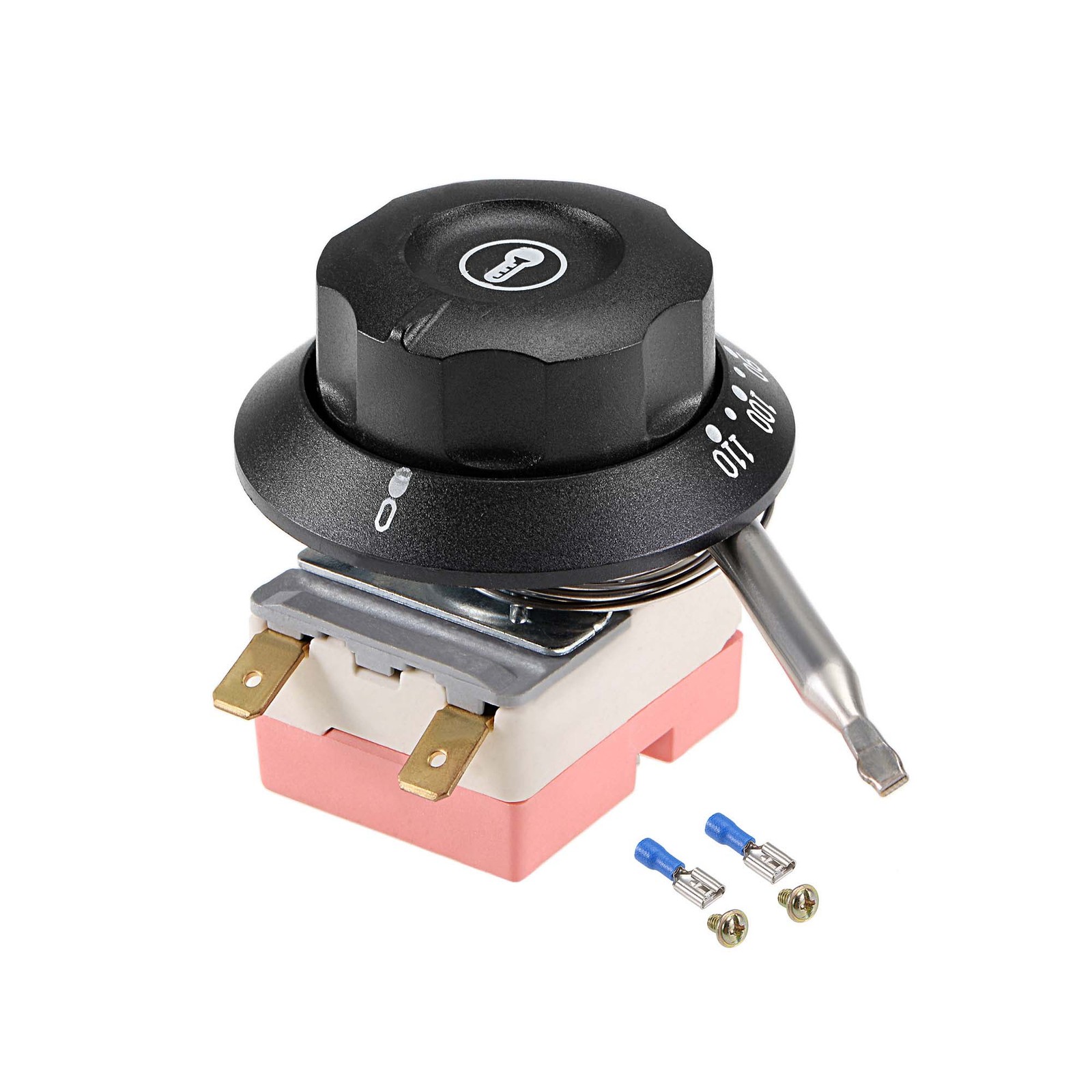 NC 250V 16A 110C Temperature Control Switch Thermostat 0.7m with Screw Terminals