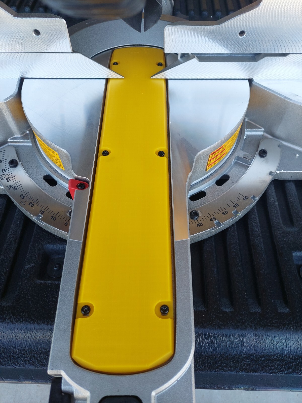 Zero clearance Throat Plate insert DeWalt 12" Miter Saws