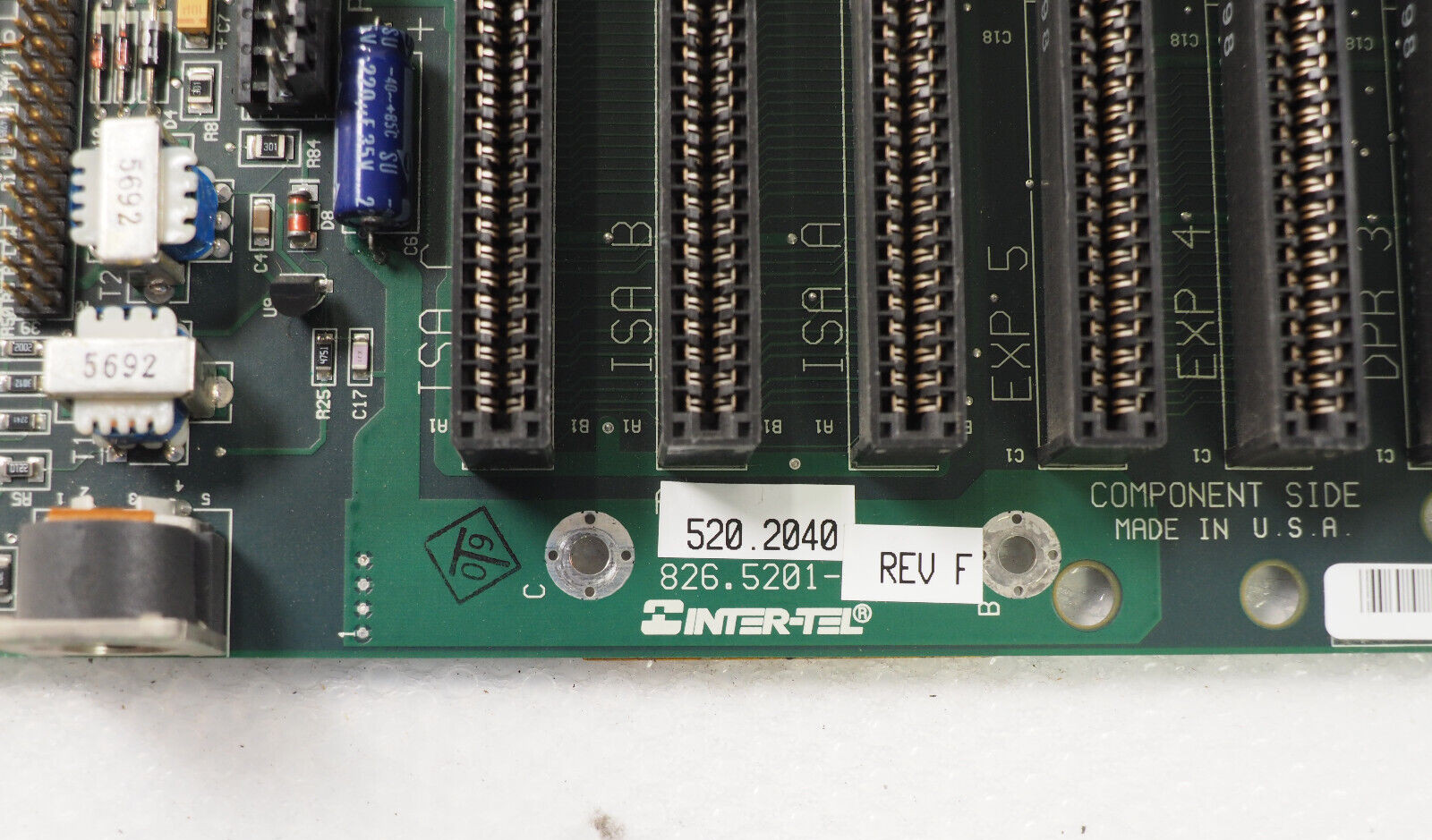 INTER-TEL 520.2040 826.5201 ISA Backplane Board Card
