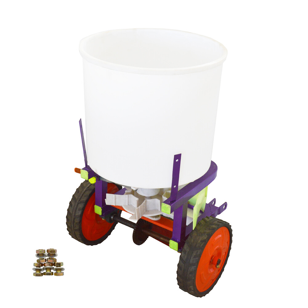 USED 220lbs Tow-Behind ATV Tractor Broadcast Spreader Seeder Fertilizer Seed