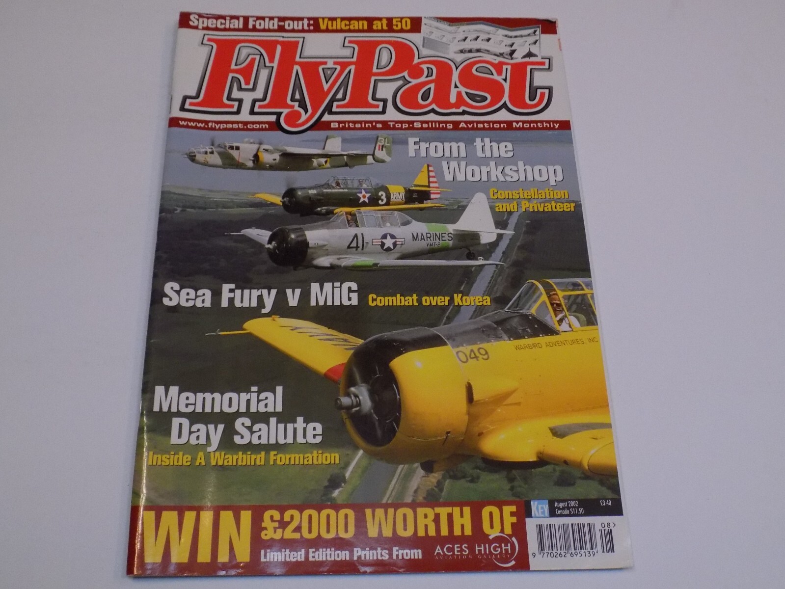 Fly Past Magazine Aug 2002 Constellation Privateer Planes Sea Fury MiG Warbird