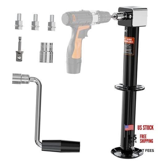 Upgrade 5000 lbs Trailer Jack, A-Frame Dirll Trailer Jack, 23" Vertical