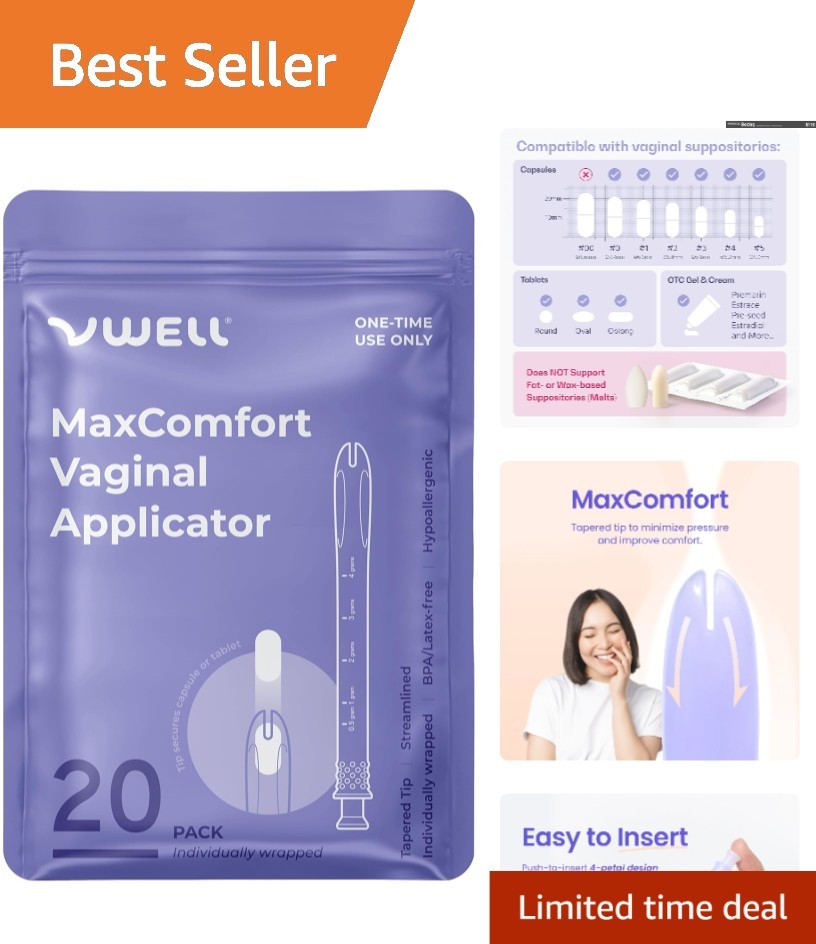 MaxComfort Universal Vaginal Rectal Suppository Applicator - Effortless Comfort