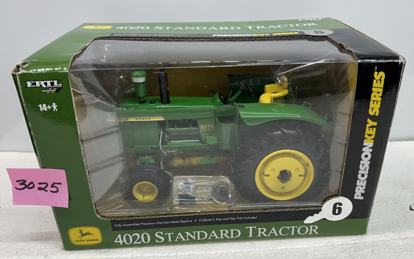 Ertl John Deere 4020 Standard Toy Tractor In Box die cast 1/16 precision key