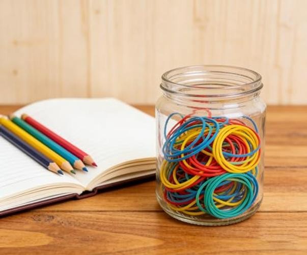 400 PCS 2 Inch (50mm) Multi-Color Elastic Bands, Durable Stretchable Rubber