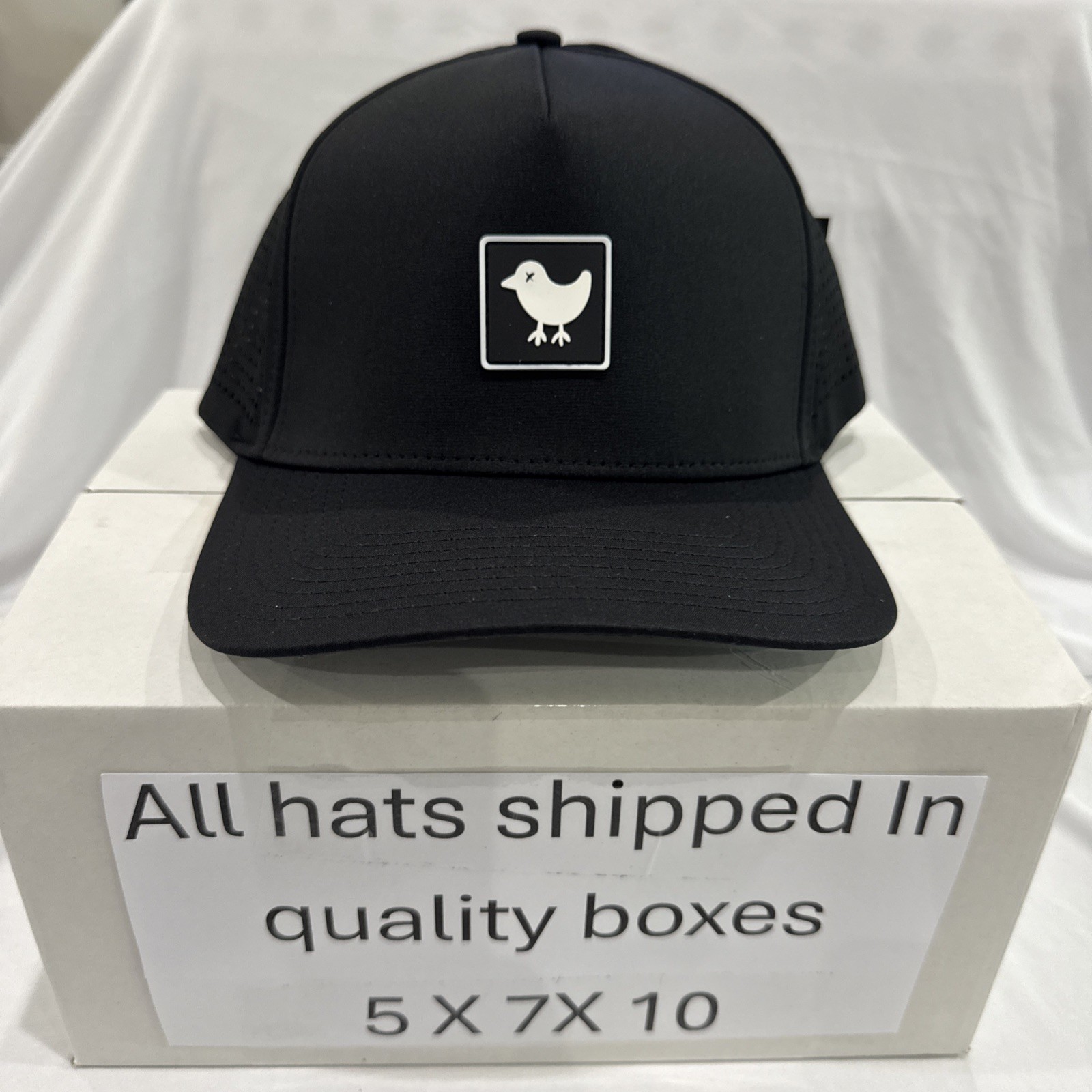 BAD BIRDIE “Block Hat” SnapBack Cap. Black And White. NWT