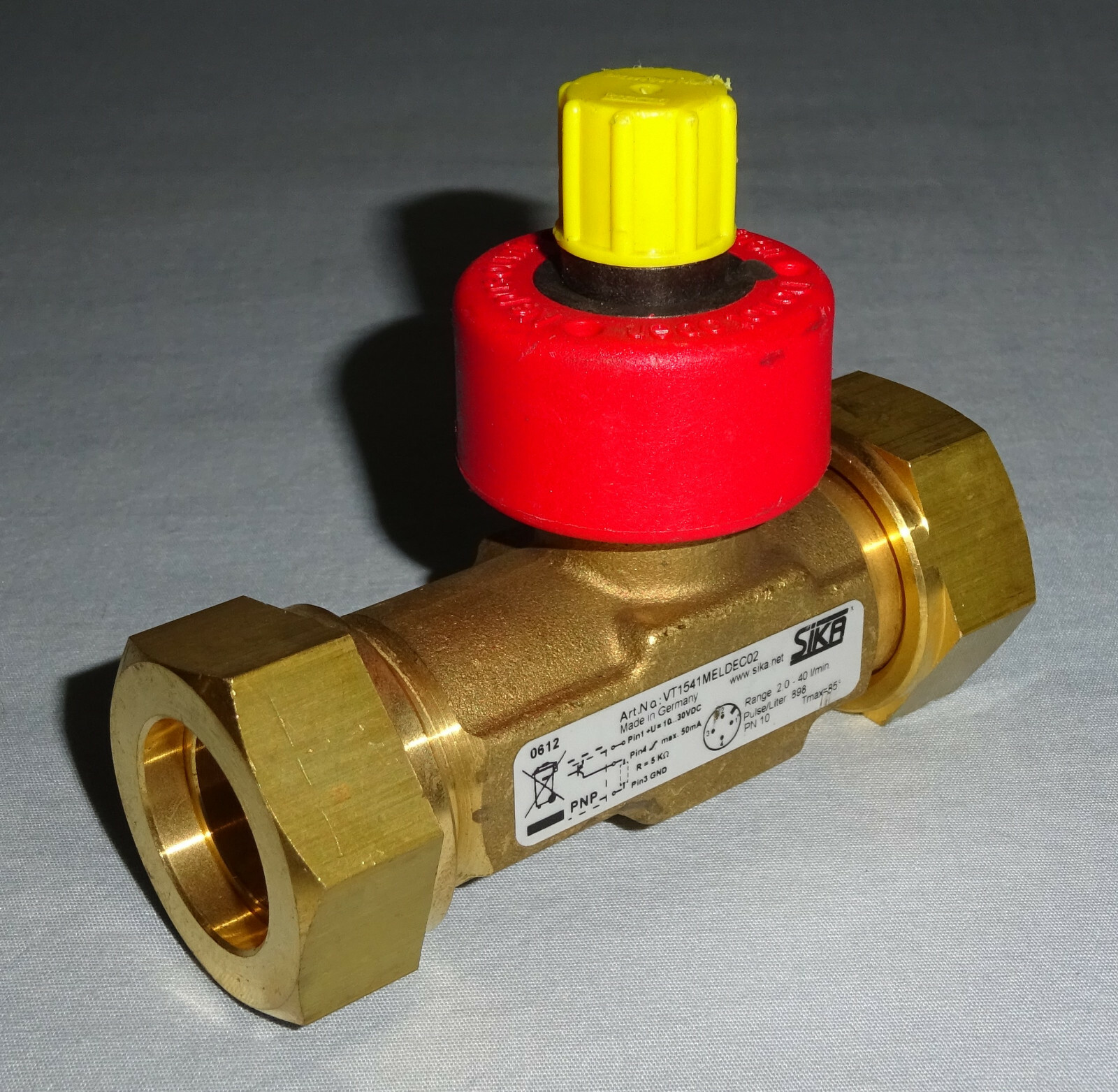 SIKA VT154MELDEC02 Turbine Flow Sensor Range 2-40 L/Min Pulse/Liter 898 NEW