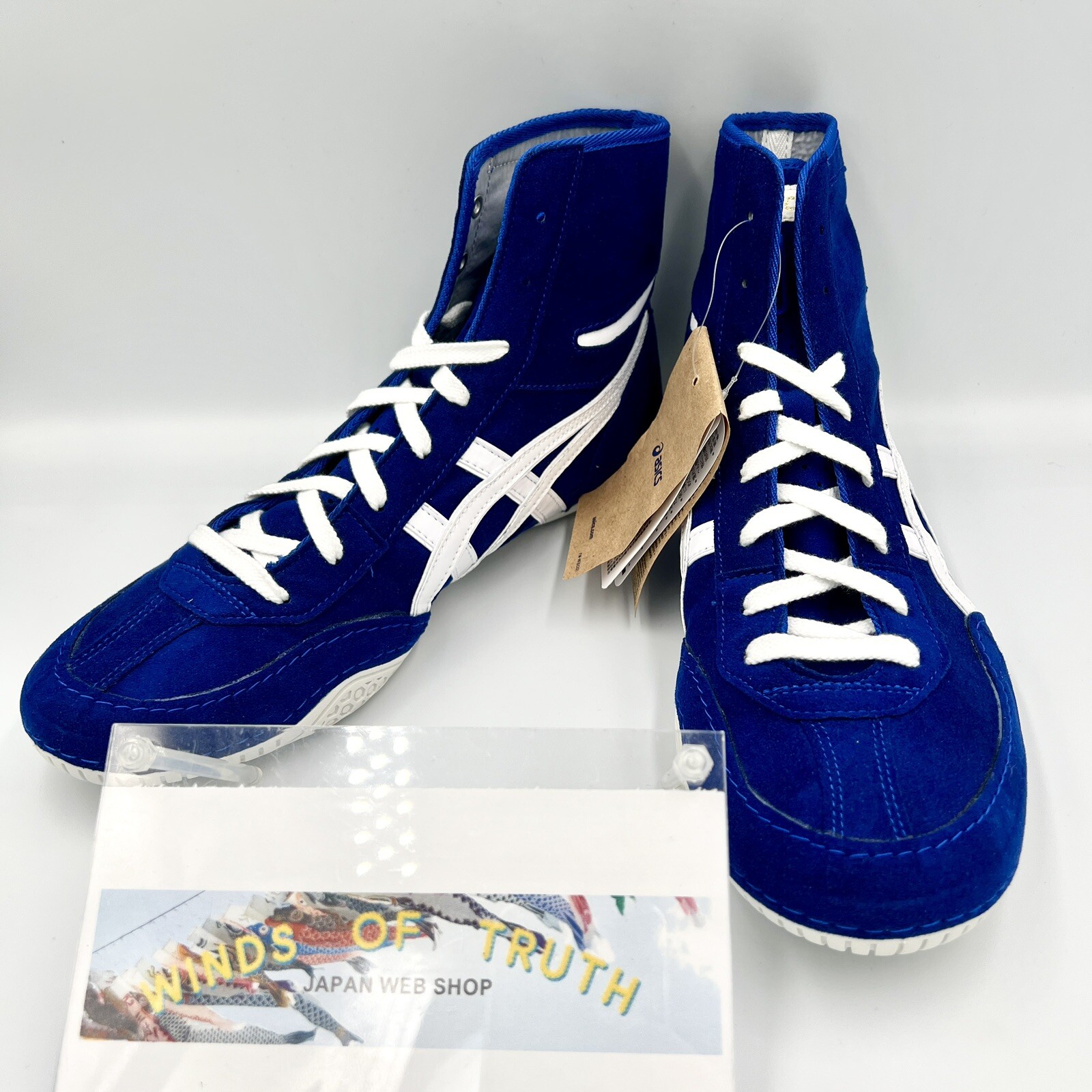 Asics Wrestling Shoes 1083A001 EX-EO special order blue x white white edge New