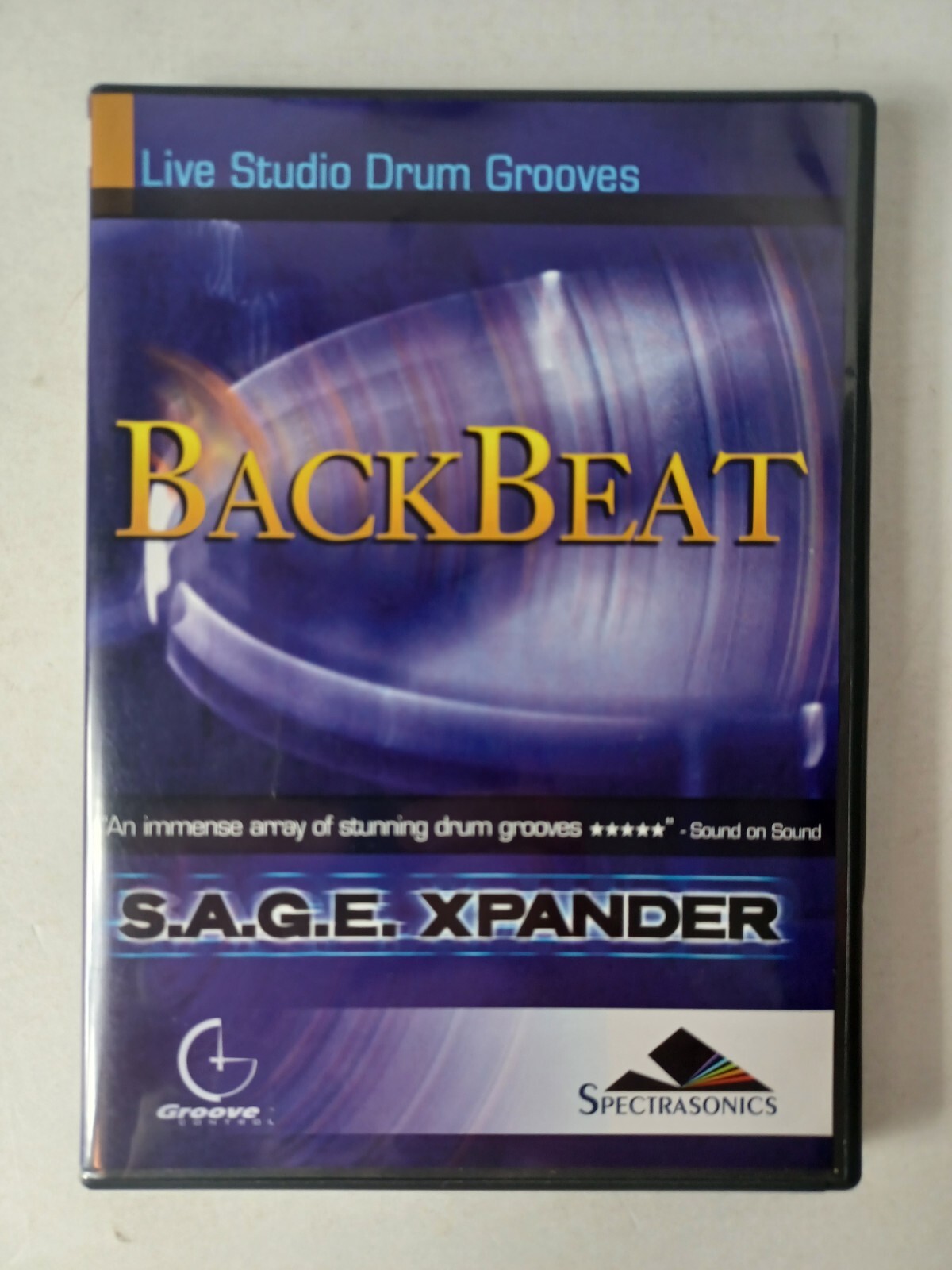 Spectrasonics BackBeat S.A.G.E. XPANDER DVD Rom Live Studio Drum Grooves Mac/PC