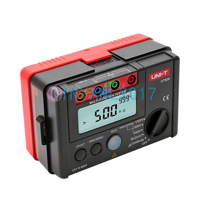 UT526 UNI-T Electrical Insulation Tester1000V 500MΩ RCD Test Continuity VAC/DC