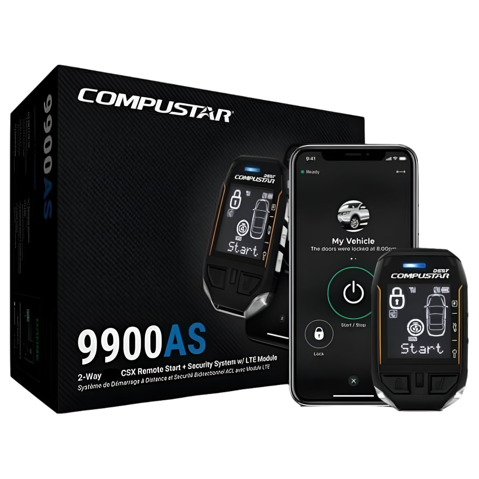 Compustar CSX9900-AS T12 2-Way LoRa Remote Start & Security Kit w/ Drone LTE