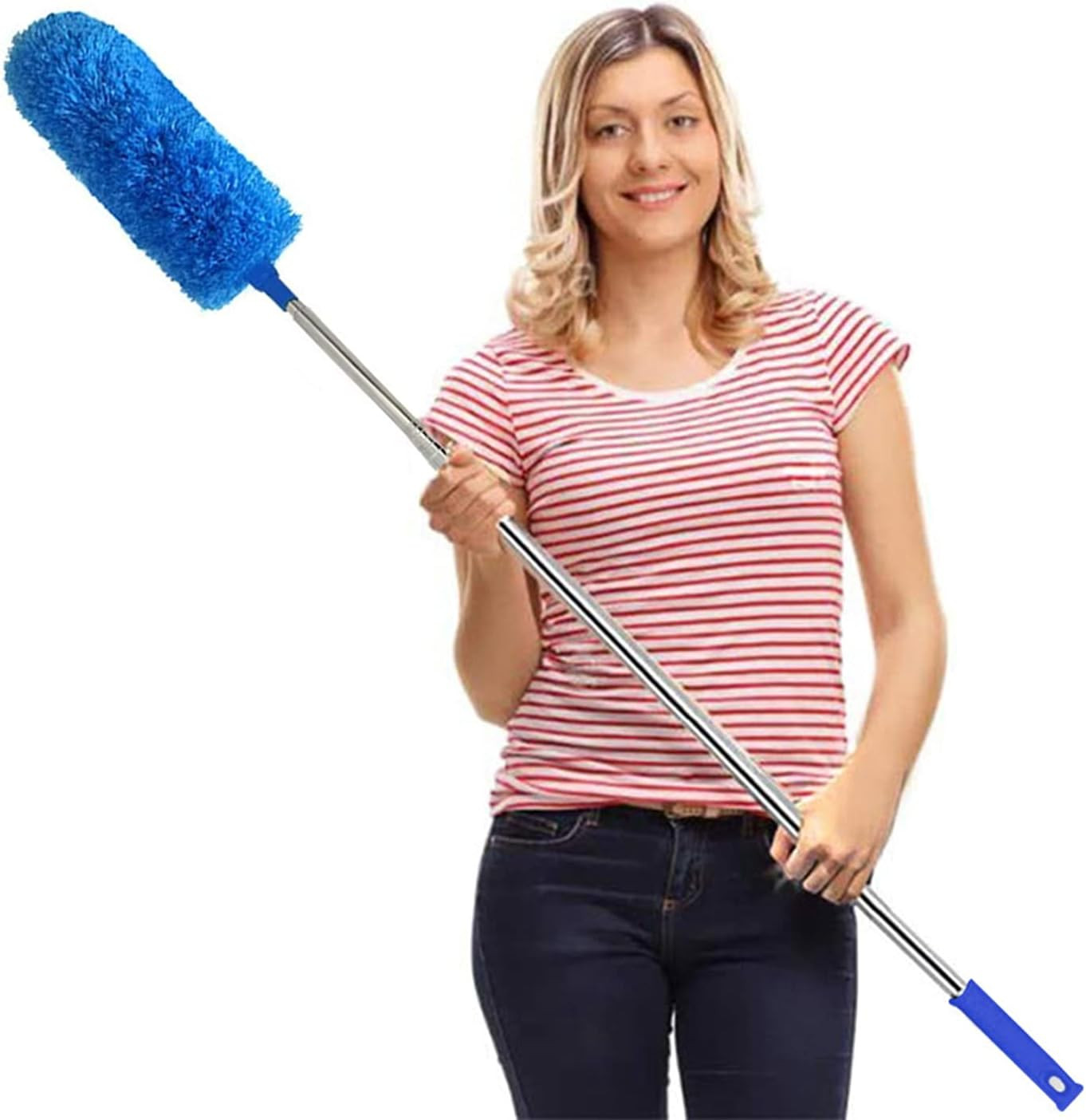 Microfiber Feather Duster Extendable Duster with 100 inches Extra Long Pole, Ben