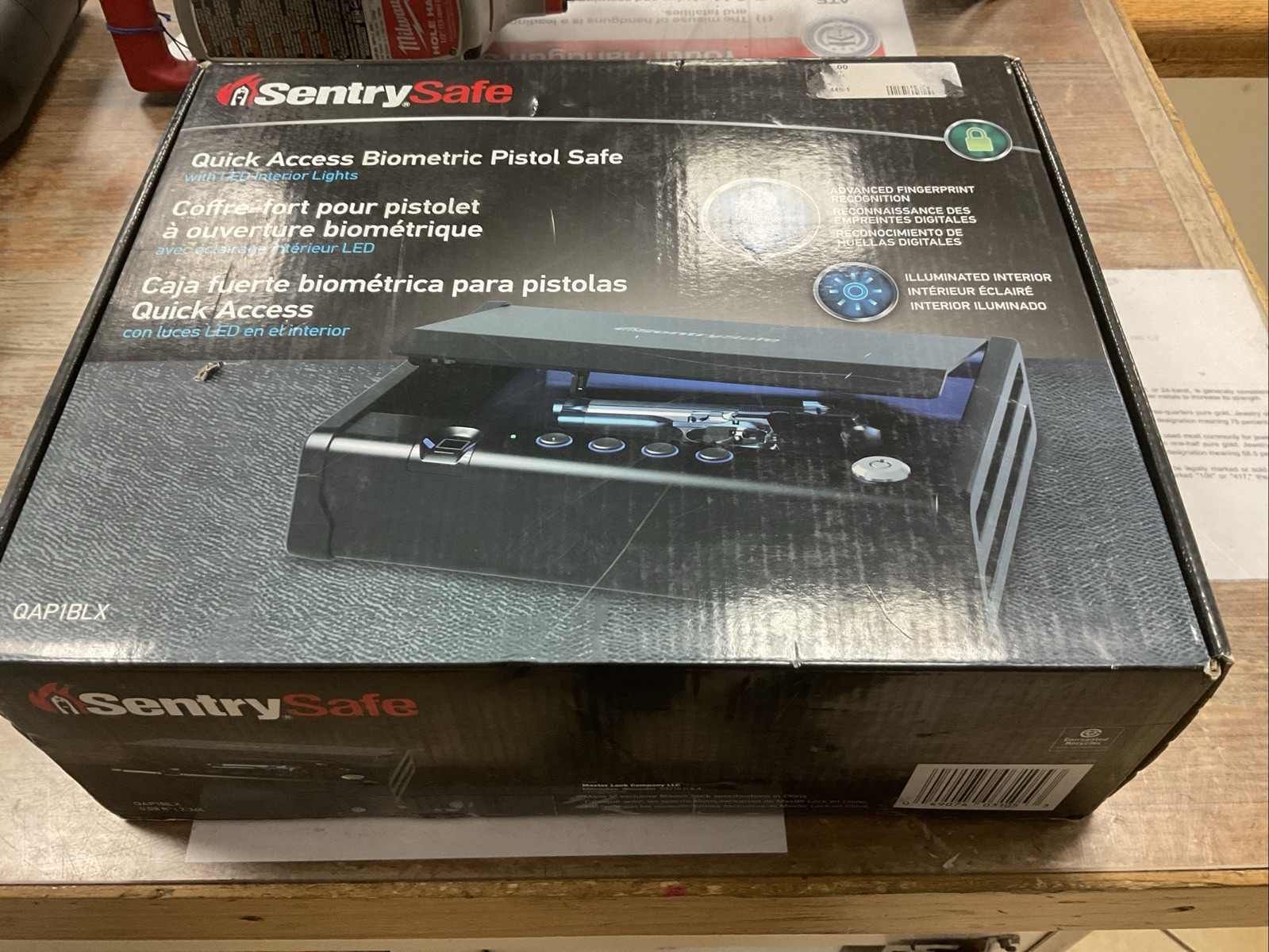 Sentry Safe Quick Access Biometric Pistol Gun Safe - QAP1BLX - Brand New **