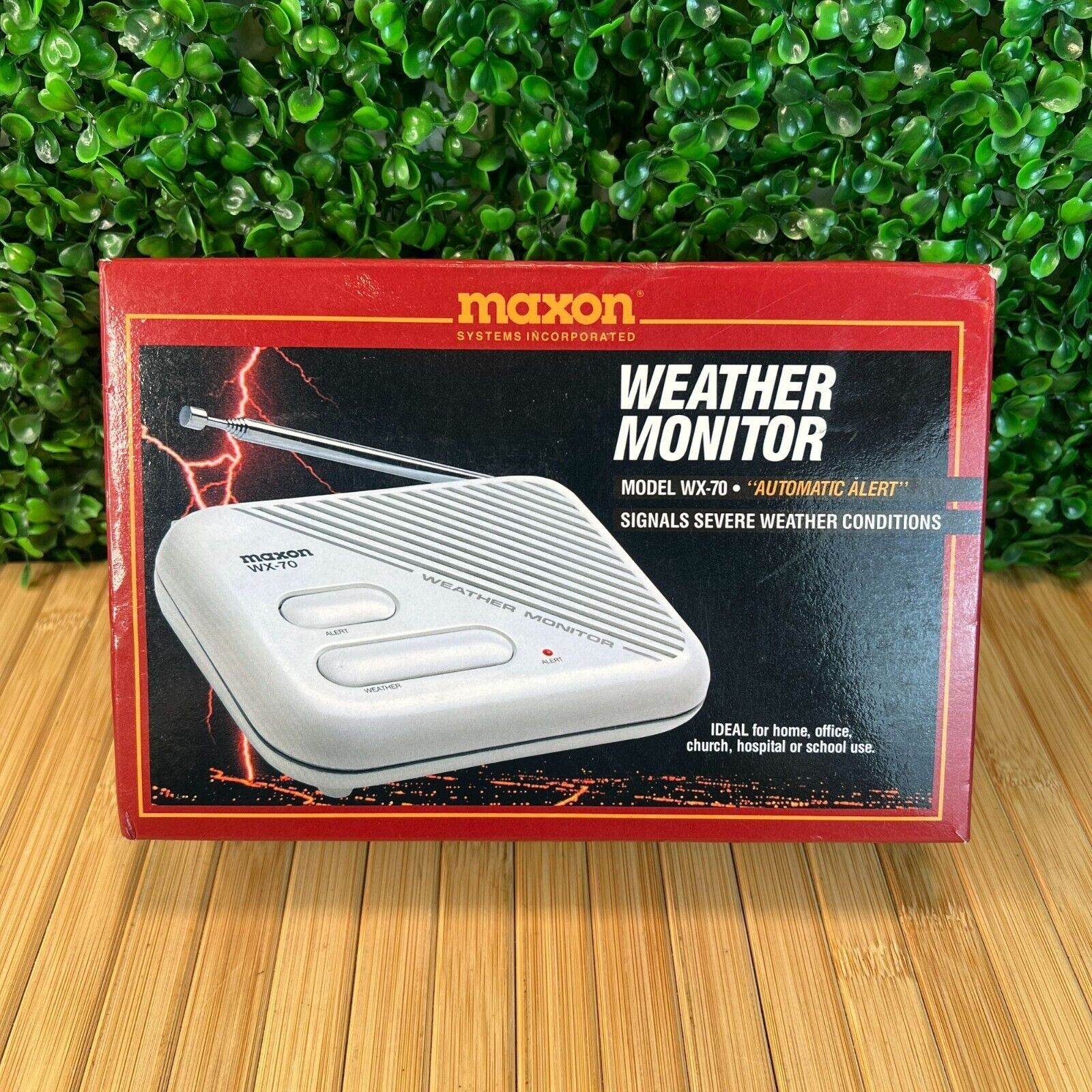 NIB Maxon WX-70 Severe USA Weather Monitor AC or Battery Power Automatic Alerts