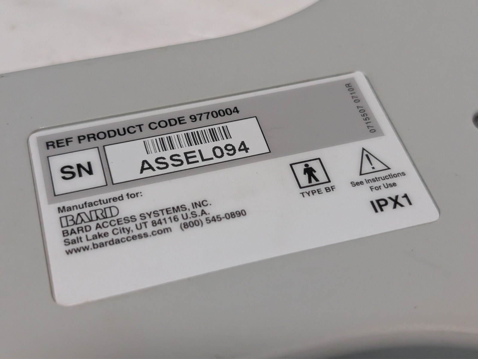 Bard Access 9770004 Sherlock Tip Location patient sensor with cable as shown