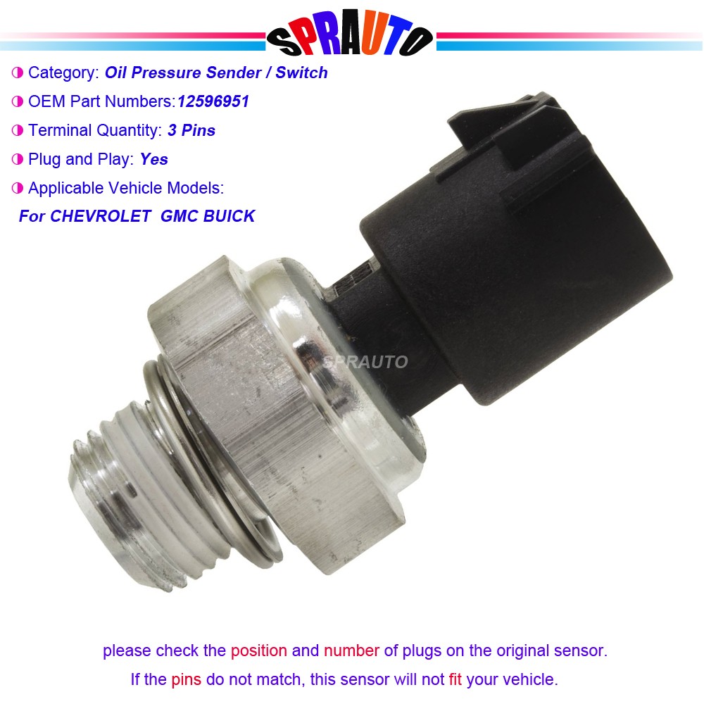 For GMC Savana 2500 SIERRA 1500 YUKON Oil Pressure Sender Switch Sensor 12673134