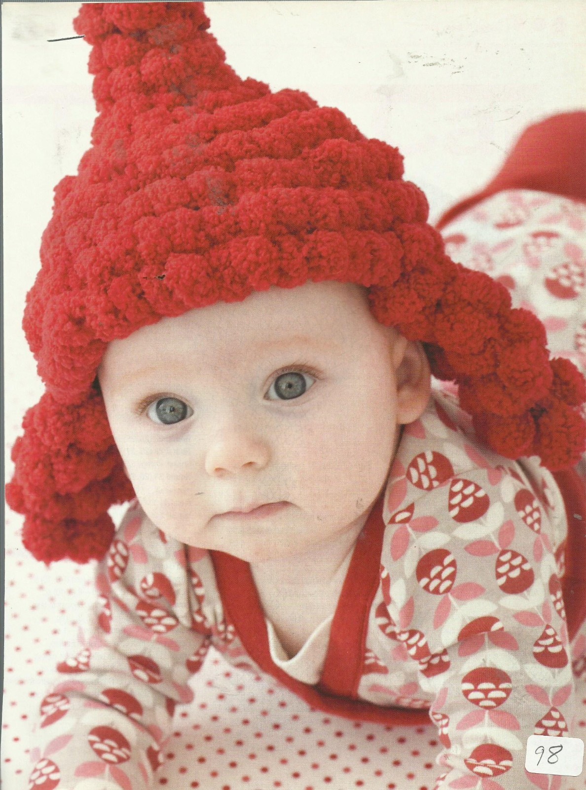 E0697  FUZZY BABY CAP CROCHET PATTERN/INSTRUCTIONS