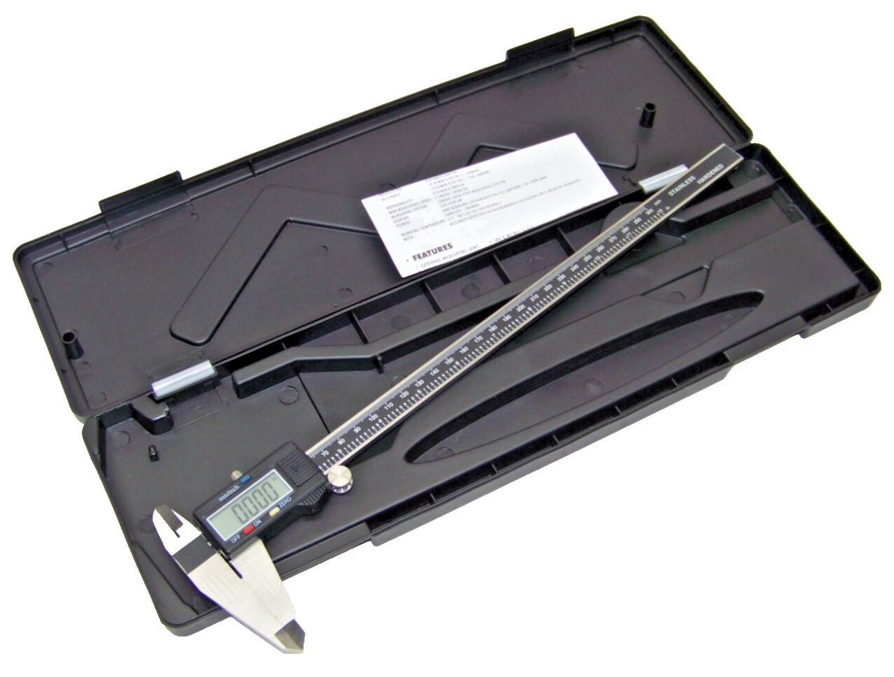 12"  Electronic Digital Caliper Precision Stainless Inch/Metric LCD Dial w/ case
