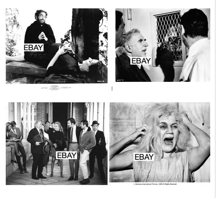 THE DUNWICH HORROR 1970 HORROR MOVIE PHOTOS LOT #1 (4) H P LOVECRAFT D STOCKWELL