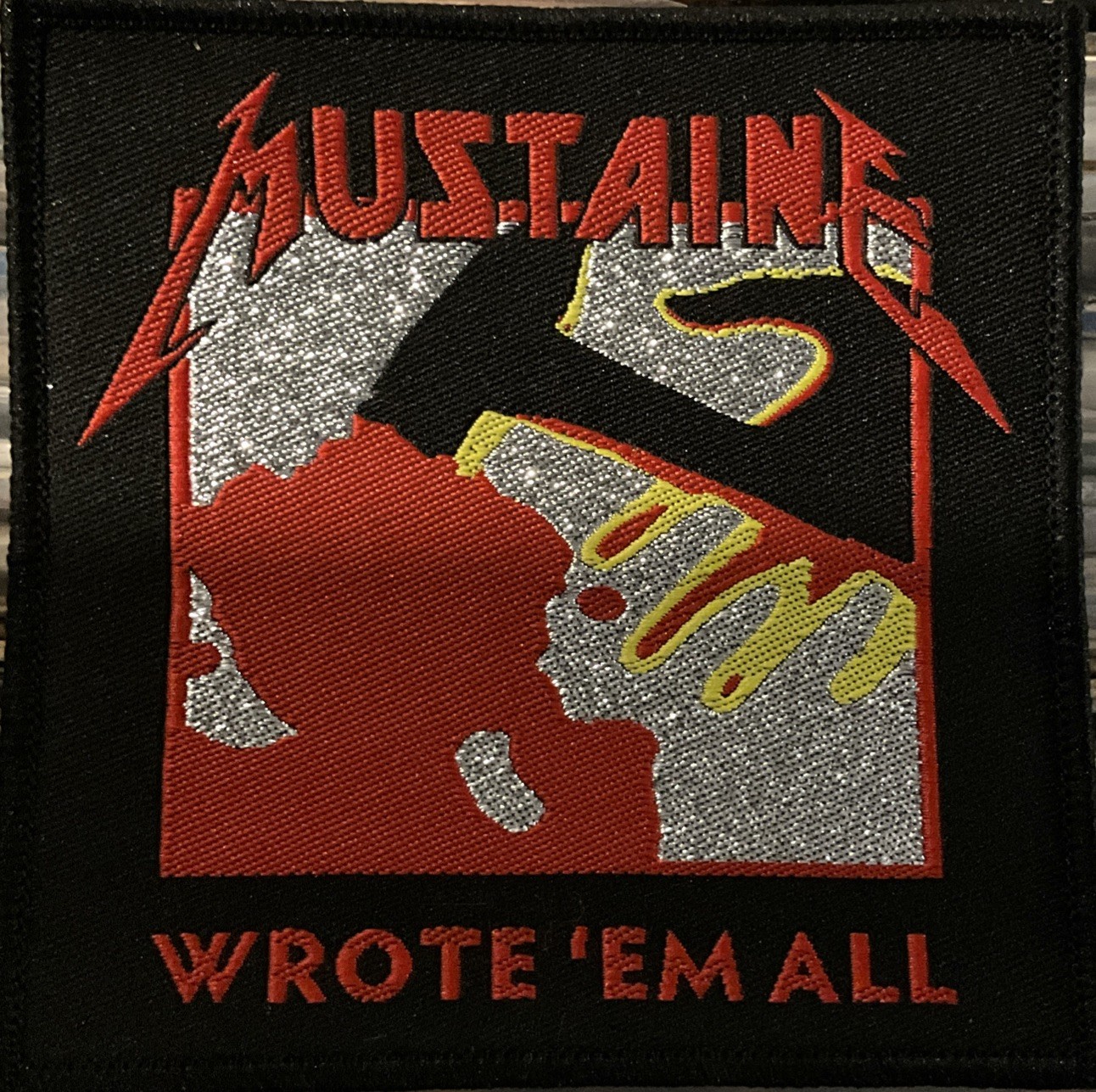 Mustaine Wrote 'Em All 3.5" x 3.5" Woven Patch [Metallica / Megadeth Thrash]