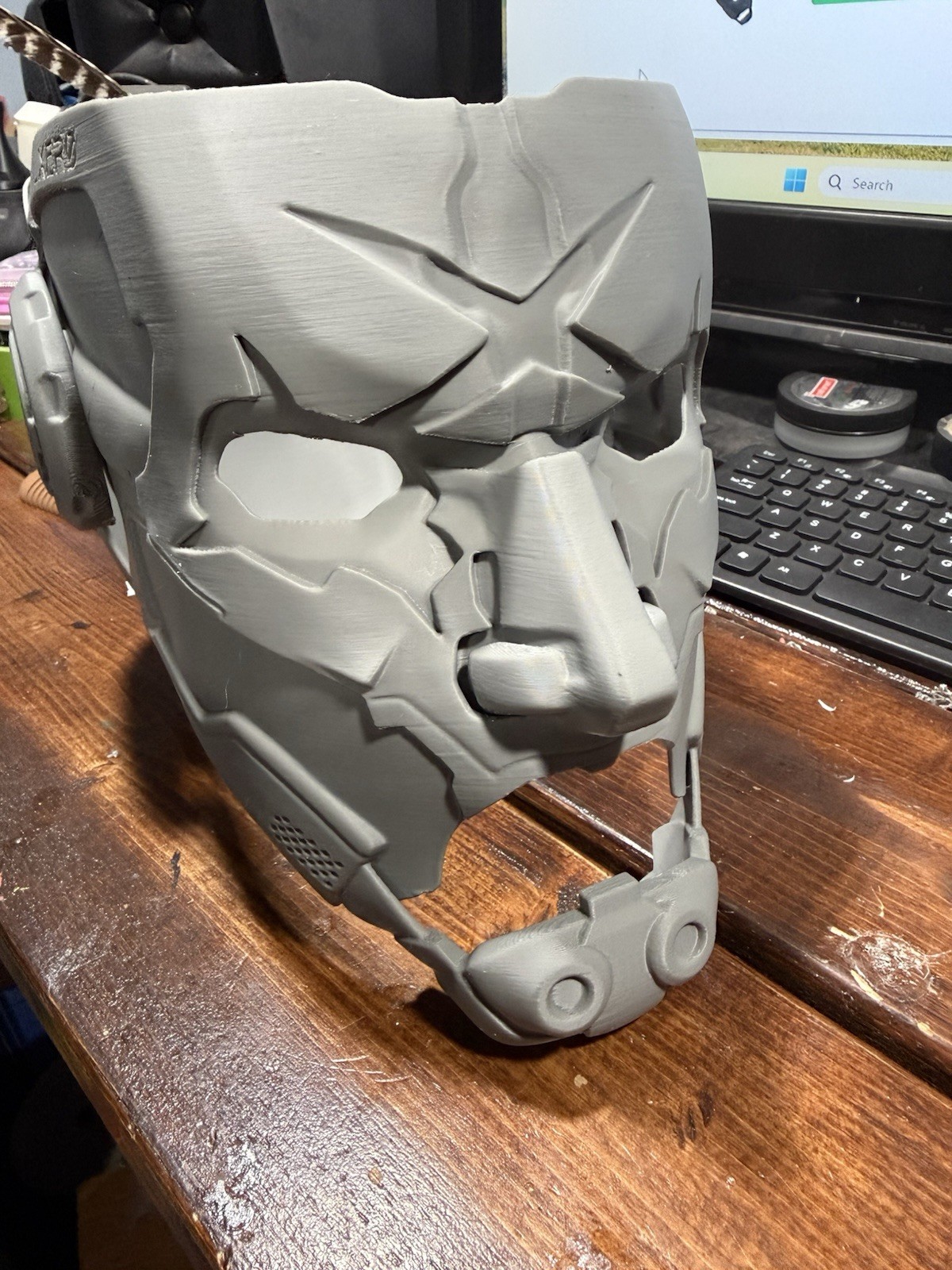 Static-X 3D Gray/ Black Printed Xer0 Mask Raw Print