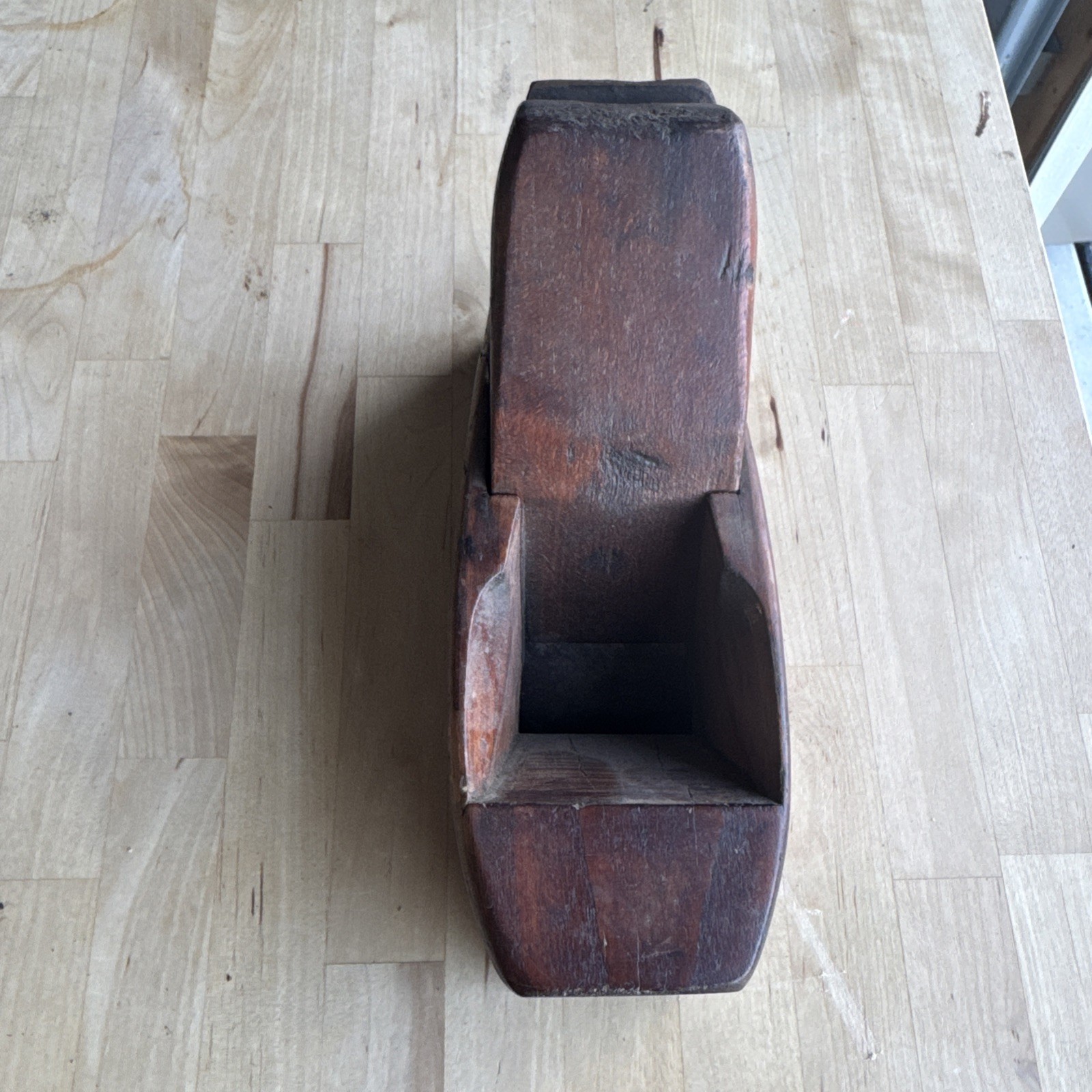 Antique Vintage Wooden Coffin Wood Working Hand Plane Ohio Tool Company