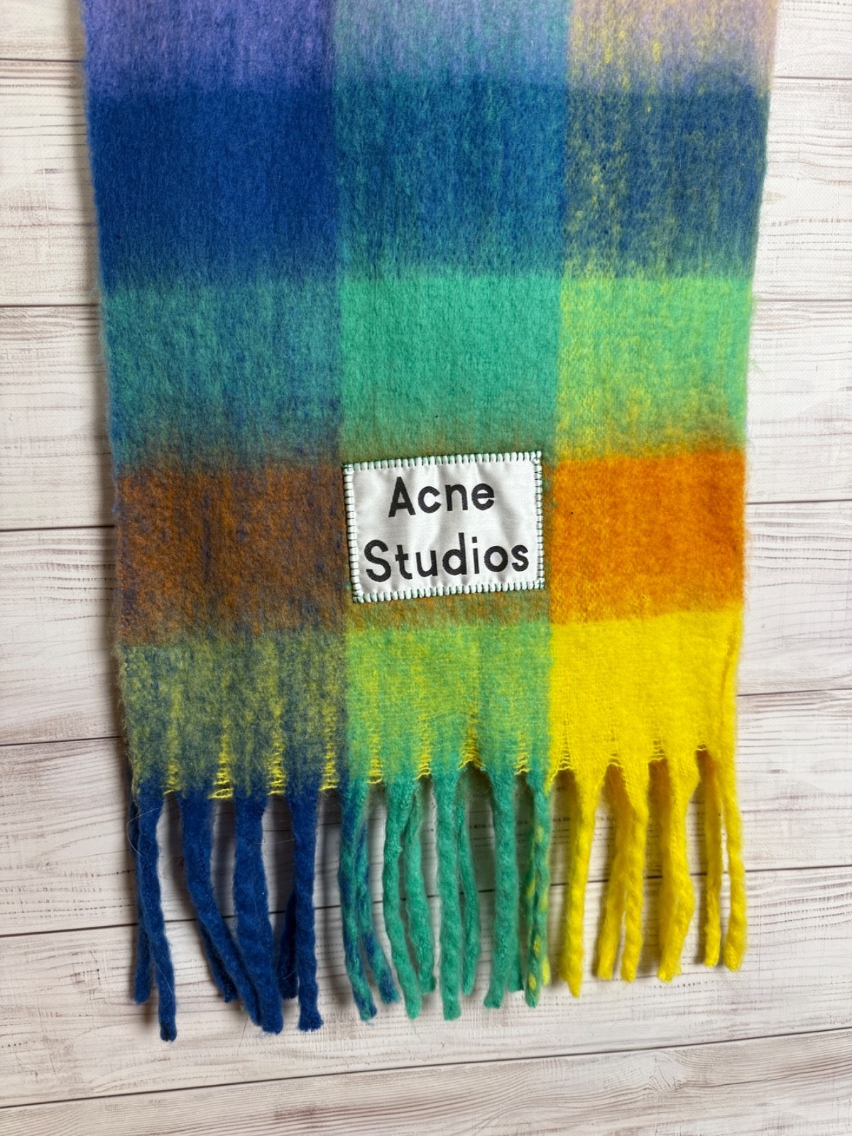 Acne Studios Big Oversize Scarf With Logo