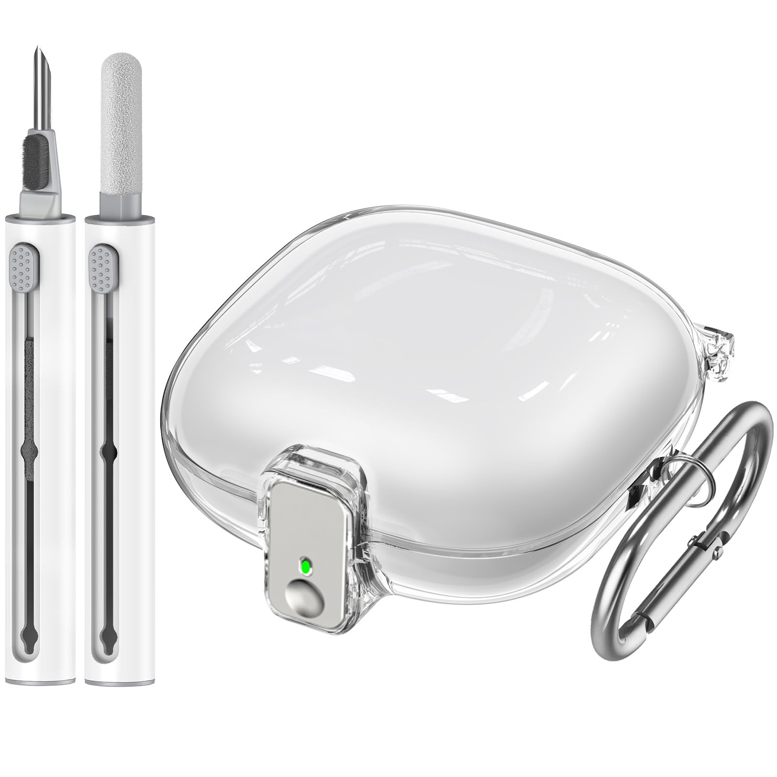 【with Safety Lock】 for Beats Fit Pro Case Cover,Cleaner Kit A1-Clear+Bi