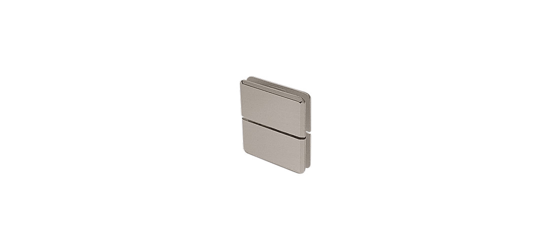 CRL JRPPH02BN Brushed Nickel Junior Prima 02 Series Glass-to-Glass Mount Hinge